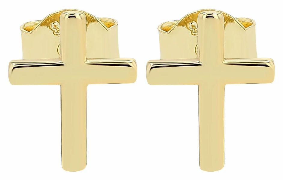 Adelia´s Paar Ohrhänger "Damen Ohrringe – Ohrstecker Kreuz aus 925 Silber" günstig online kaufen
