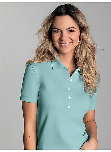 Trigema Poloshirt TRIGEMA Poloshirt mit Kristallsteinen (1-tlg) günstig online kaufen