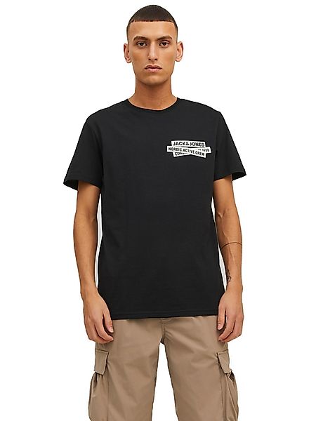 Jack & Jones Herren Rundhals T-Shirt JCOSPIRIT LOGO - Regular Fit günstig online kaufen