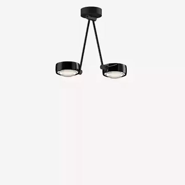 Occhio Sento Soffitto Due 30 Up E Deckenleuchte LED 2-flammig, Kopf black p günstig online kaufen