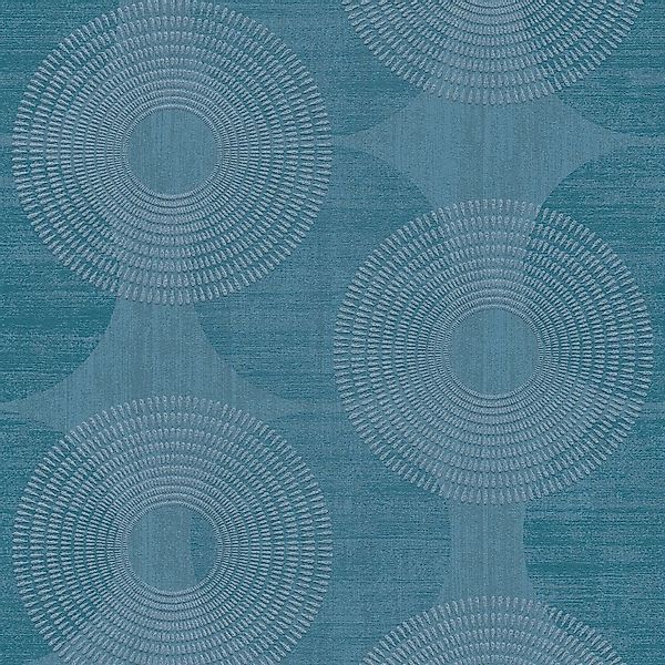 PROFHOME 378325-GU Grafik Tapete Geometrisch dezent schimmernd Blau 0,53 m günstig online kaufen