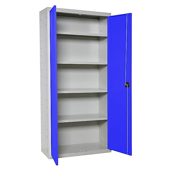 PROREGAL Stahlschrank AMEGO HxBxT 180 x 80 x 40 cm 4x Fachboden Blau-Grau M günstig online kaufen