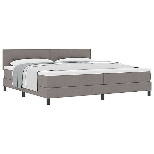 vidaXL Bett Boxspringbett mit Matratze Taupe 200x200 cm Stoff (1-tlg) günstig online kaufen