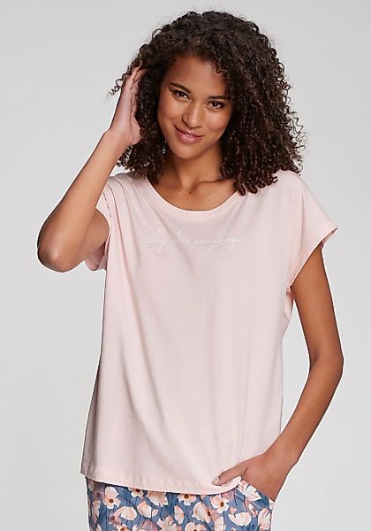 Vivance Dreams Pyjamaoberteil mit kleinem Frontprint günstig online kaufen