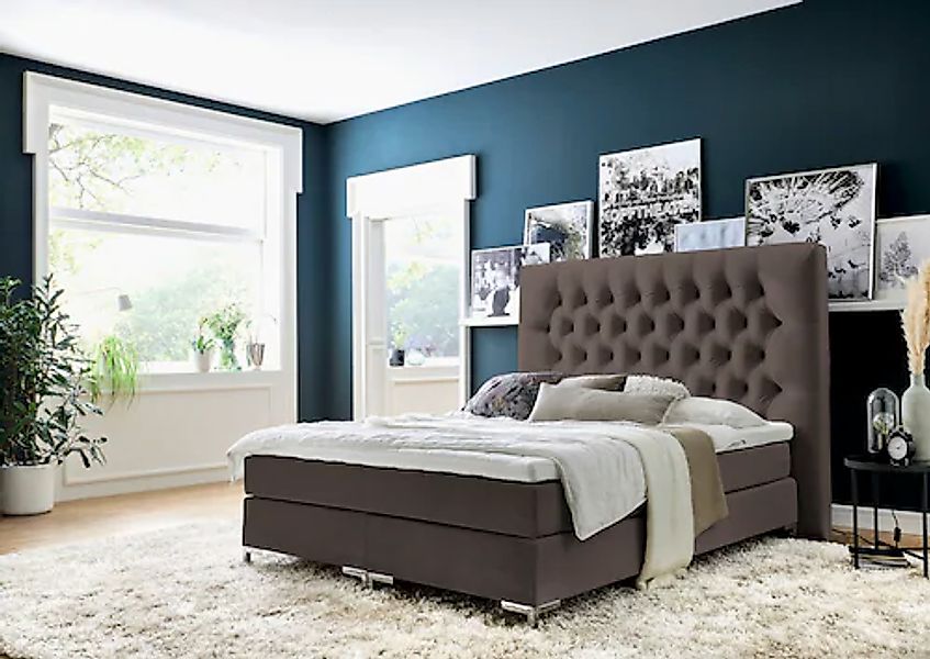 ATLANTIC home collection Boxspringbett "Ronja", mit Topper und extra hohem günstig online kaufen