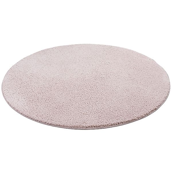 Snapstyle Hochflor Shaggy Teppich Palace Rund Pastell Rosa 160x160cm günstig online kaufen