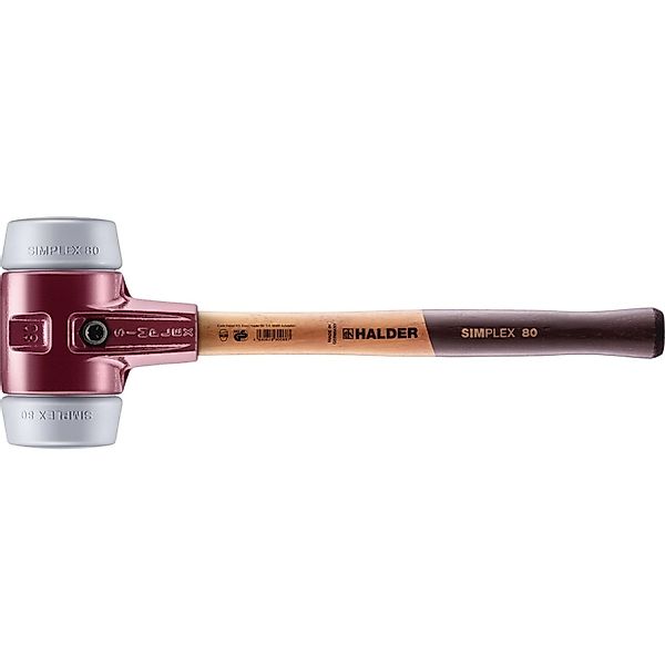 Halder Simplex Schonhammer Ø 80 mm TPE-mid Grau mit Tempergussgehäuse günstig online kaufen