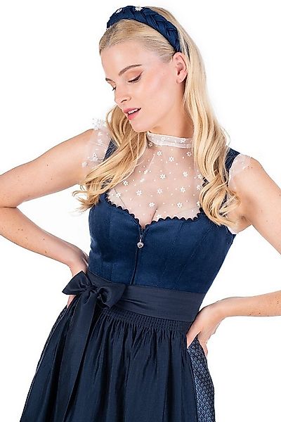 Spieth & Wensky Dirndl Samt Dirndl 2tlg. - GLAST - dunkelblau günstig online kaufen