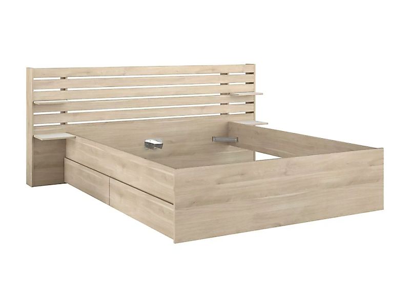 Bett mit Stauraum - 180 x 200 cm - Holzfarben - TENALIA günstig online kaufen