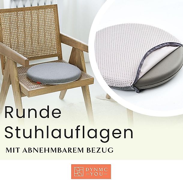 DYNMC you Sitzkissen Stuhl - Stuhlkissen 39x39 - Rund Set, Mittelhart H3 - günstig online kaufen