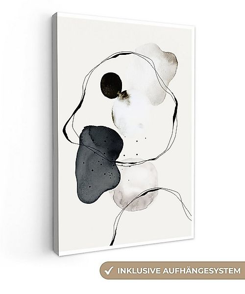 OneMillionCanvasses® Leinwandbild Abstrakt - Malerei - Kunst - Schwarz und günstig online kaufen