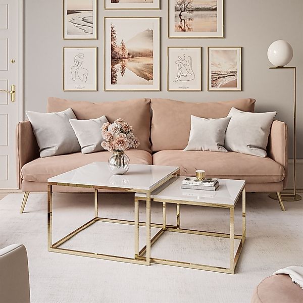 Lookway Couchtisch YOSHI 2in1 mit Goldenem günstig online kaufen