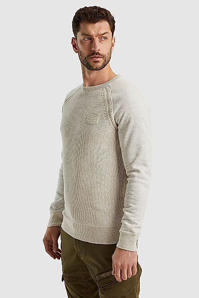 PME Legend Sweater Knit Sweat Ecru - Größe XXL günstig online kaufen