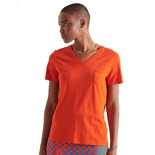Superdry Pocket Kurzarm-t-shirt Mit V-ausschnitt S Pureed Pumpkin günstig online kaufen