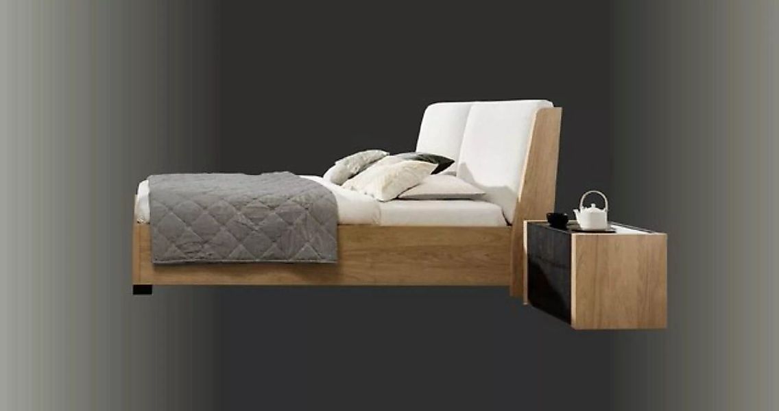 JVmoebel Bett Bett Beige Holz Design Modern Schlafzimmer Doppel Betten Eleg günstig online kaufen