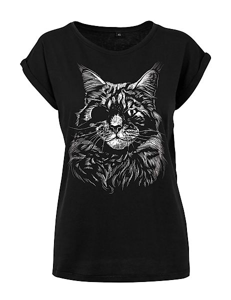 Youth Designz Print-Shirt "Katze Augenklappe" Damen günstig online kaufen
