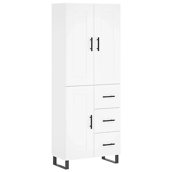 vidaXL Highboard Weiß 69,5x34x180 cm Holzwerkstoff 3200025 günstig online kaufen