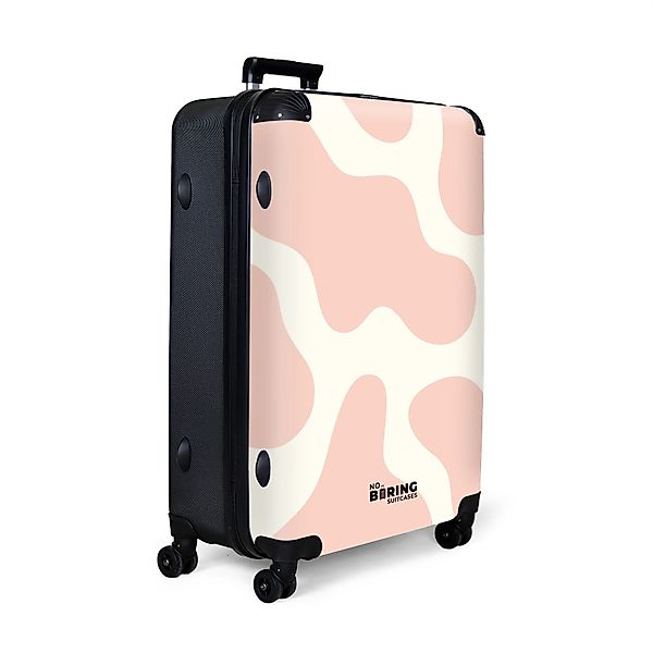 NoBoringSuitcases.com© Hartschalen-Trolley Weiß mit rosa Flecken günstig online kaufen