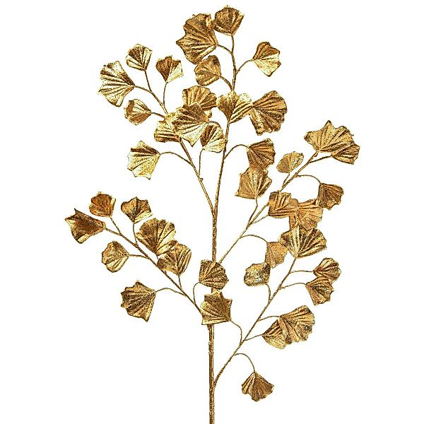 Winterliche Kunstpflanze Gingko Zweig Deko Kunstpflanze günstig online kaufen