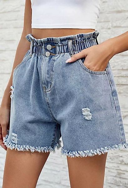 SEGUEN Jeansshorts Gewaschene Denim Shorts mit elastischer Taille (Shorts f günstig online kaufen