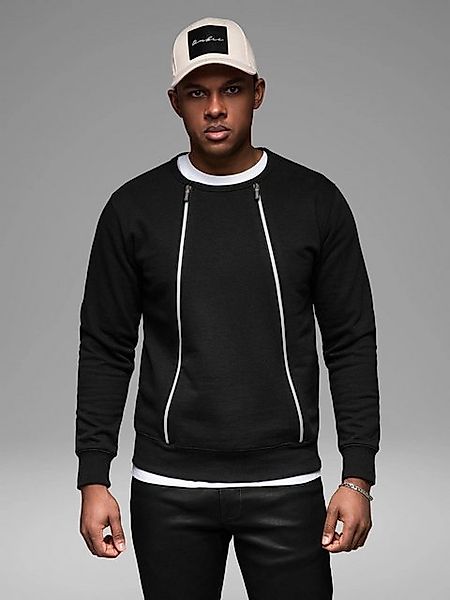 OMBRE Sweatshirt Herren-Sweatshirt mit dekorativen Front-Reißverschlüssen günstig online kaufen