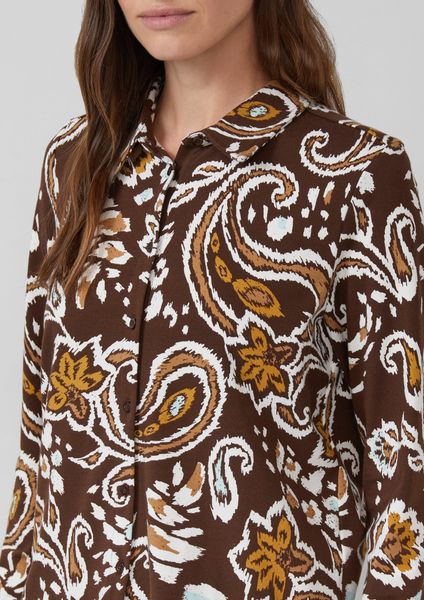 s.Oliver Langarmshirt Hemdbluse aus Jersey günstig online kaufen