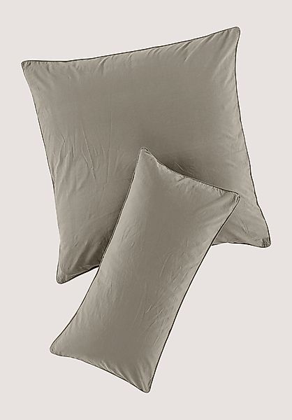 hessnatur Perkal Kissenbezug aus Bio-Baumwolle - grün - Größe 80x80 cm günstig online kaufen