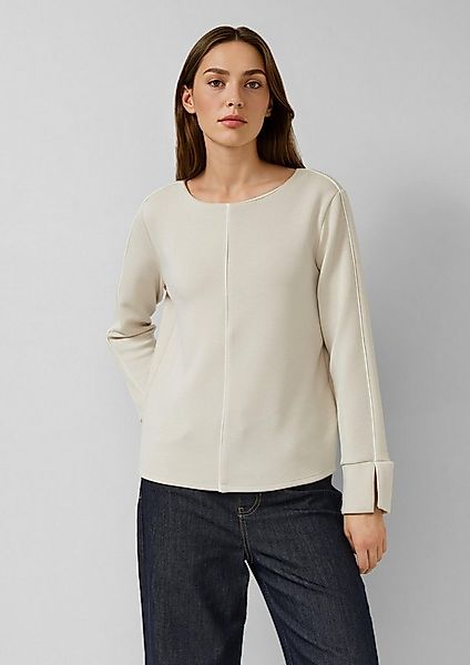 s.Oliver Sweatshirt Sweatshirt Scuba-Sweatshirt mit Kontraststreifen günstig online kaufen