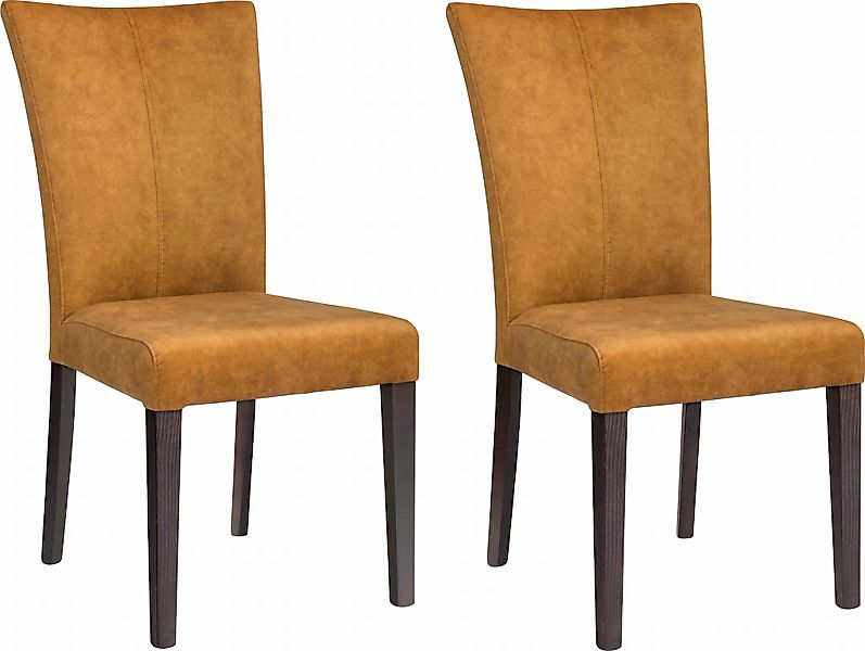 Home affaire 4-Fußstuhl "Aspen" (Set) 2 Stk.Beine aus massiver Buche, wenge günstig online kaufen