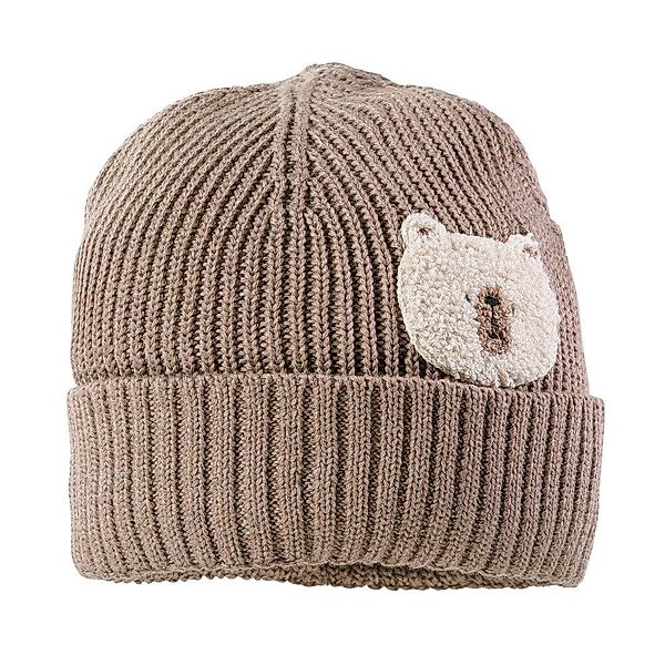 MAXIMO Strickmütze MINI-Beanie, Bär, Umschlag Frotteestickerei, günstig online kaufen