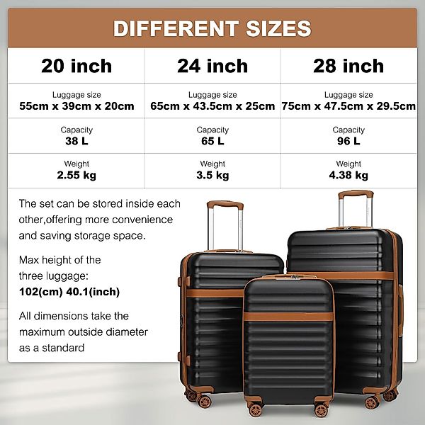 KONO Trolley Handgepäck Koffer Reisekoffer von günstig online kaufen