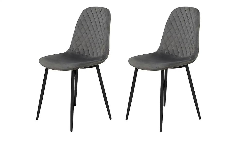 Polsterstuhl 2er Set Theodore  ¦ grau ¦ Maße (cm): B: 53,5 H: 89 Stühle > E günstig online kaufen