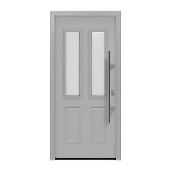EcoStar Haustür Isopro IP 410S Weißaluminium 110 cm x 210 cm DIN R günstig online kaufen