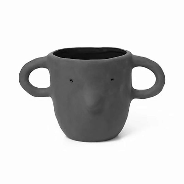 Blumentopf Mus XL keramik grau / Steinzeug - H 15 cm - Ferm Living - Grau günstig online kaufen