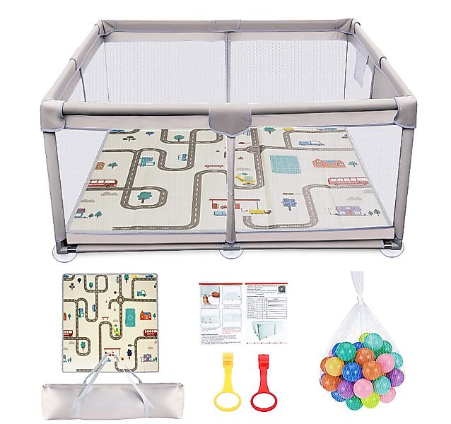 ElitVita Laufgitter Laufstall Baby, 300D Oxford günstig online kaufen