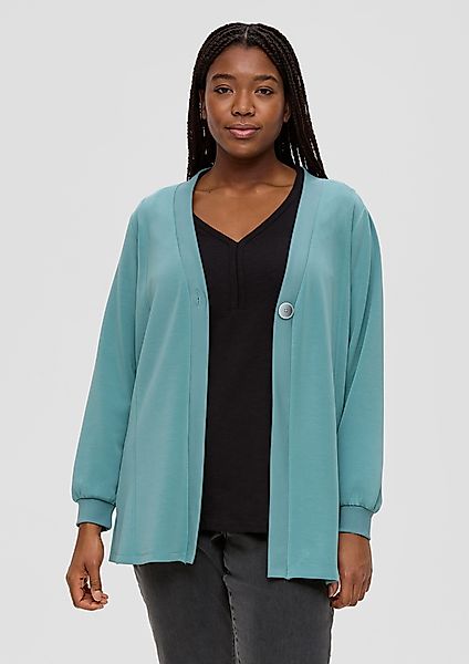 TRIANGLE Sweatjacke Strickjacke mit Rippblende Rippblende günstig online kaufen
