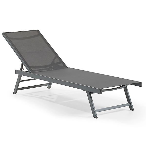 Leco Gartenliege Aluminium Sonnenliege "Elina", weiß-grau, günstig online kaufen