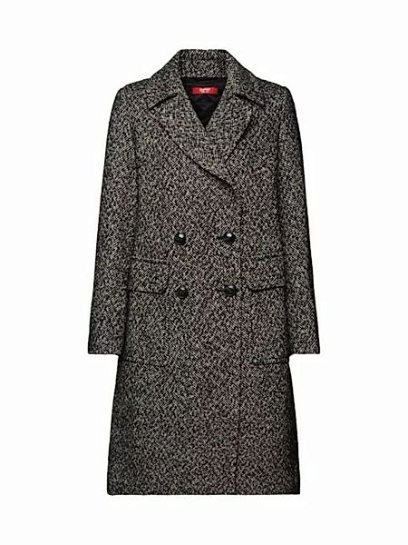 Esprit Collection Wollmantel Mantel im Fischgrat-Design aus Wollmix günstig online kaufen