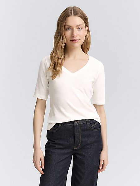 TOM TAILOR T-Shirt T-Shirt mit V-Ausschnitt günstig online kaufen