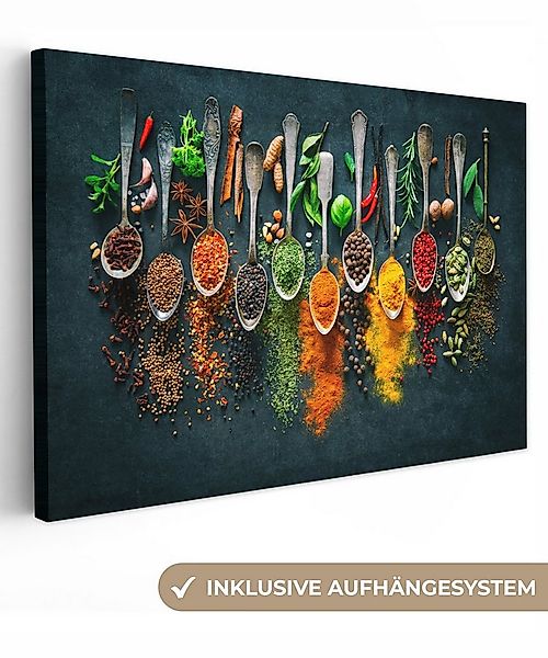 OneMillionCanvasses® Leinwandbild Löffel - Gewürze - Farbenfroh - Gewürze, günstig online kaufen