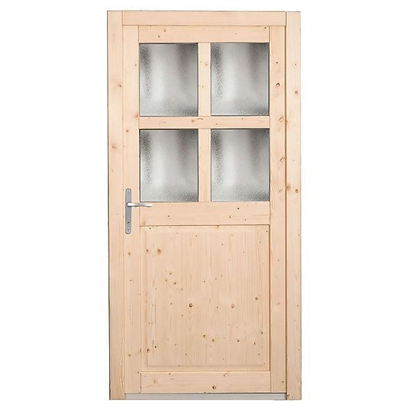 Panto Holz-Nebeneingangstür NET 502 Natur 98 cm x 198 cm DIN L günstig online kaufen
