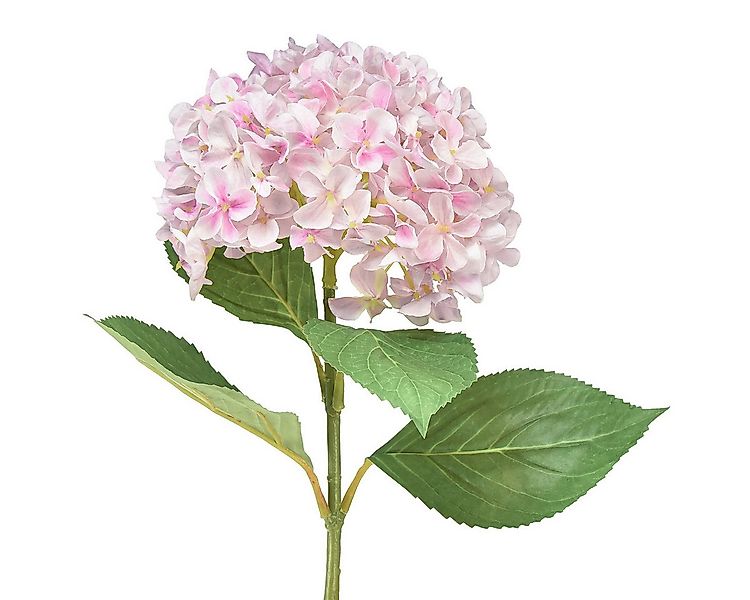 Kunstblume Hortensie künstlich 65cm Dekoblume Hellrosa Kunstpflanze, Viana, günstig online kaufen