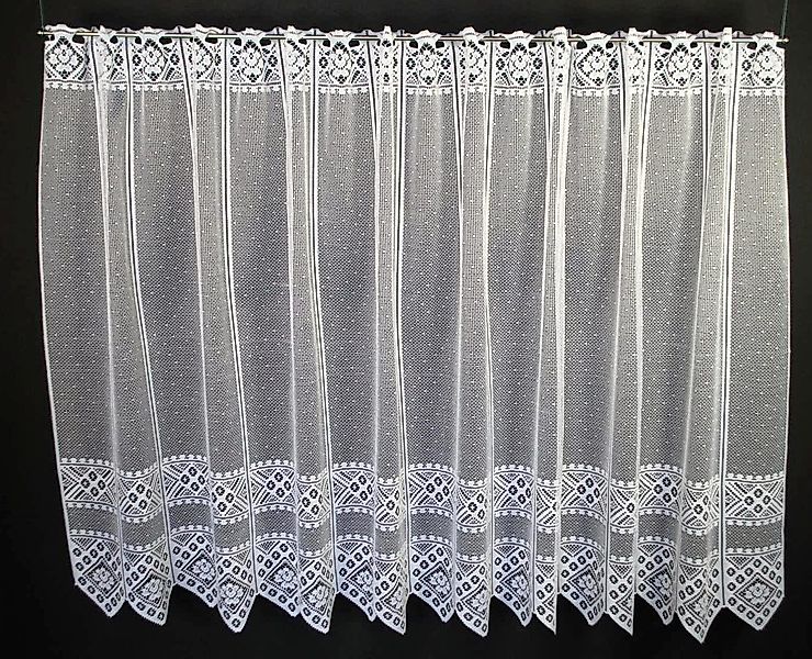 Gardinen Kranzusch Scheibengardine Blume Muster (1 günstig online kaufen