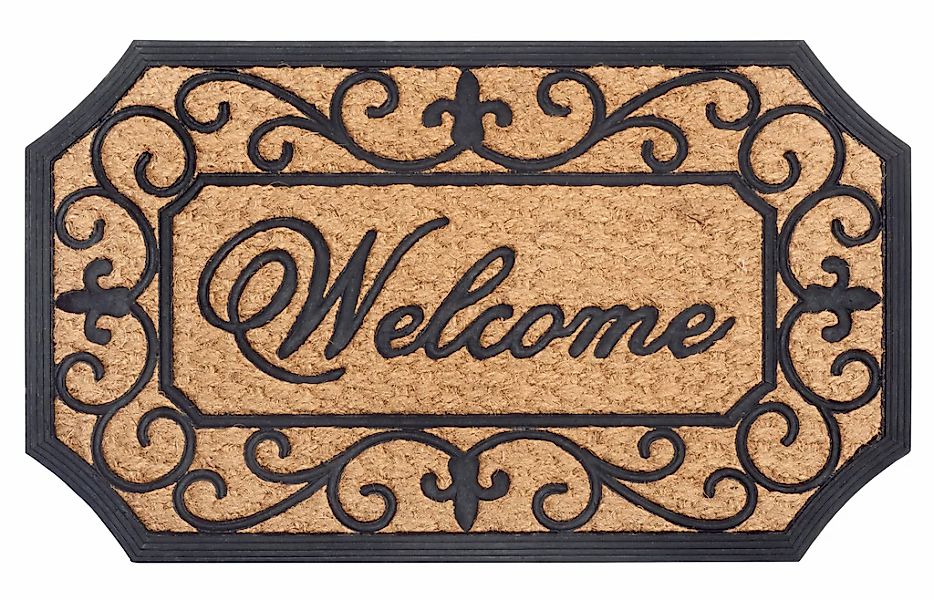 HANSE Home Fußmatte "Gummi-Kokos Braided Classic Welcome Ornament, Türmatte günstig online kaufen