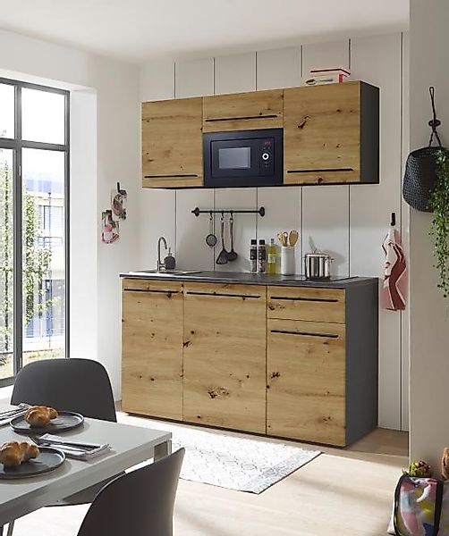 Küchenblock 160 cm inkl. Elektro-Set Jazz Single von Bega Korpus Artisan Ei günstig online kaufen