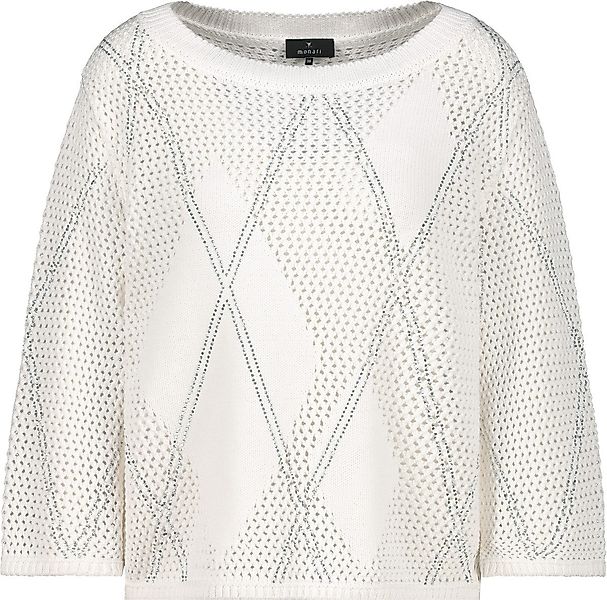 Monari Strickpullover mit Strasssteinen Bloom and günstig online kaufen