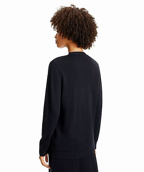 FALKE Damen Jacke V-Ausschnitt, XL, Blau, Uni, Kaschmir, 64166-643705 günstig online kaufen