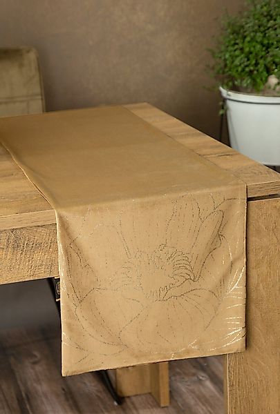 Eurofirany Tischdecke BLINK, Tischläufer, Samt, Velvet, günstig online kaufen