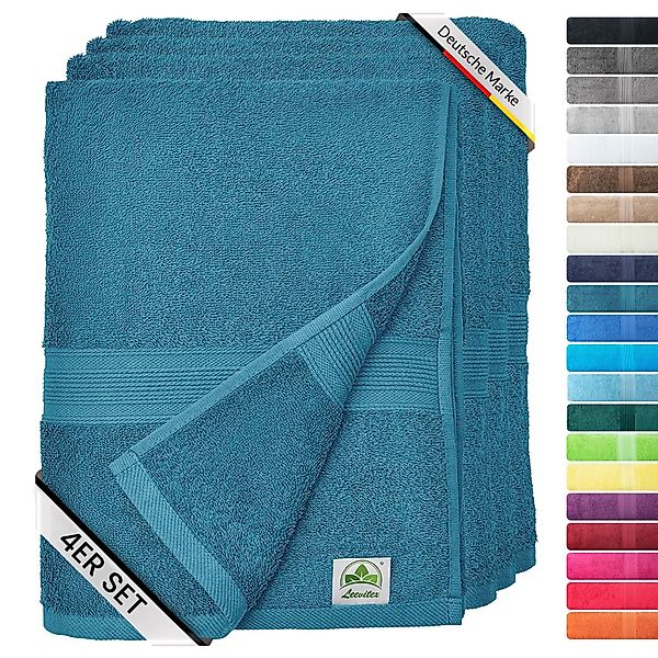 leevitex® Handtuch Frottee 4er Set, 50 günstig online kaufen