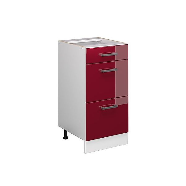 Vicco Schranksystem R-Line, Bordeaux Hochglanz/Weiß, 40cm günstig online kaufen